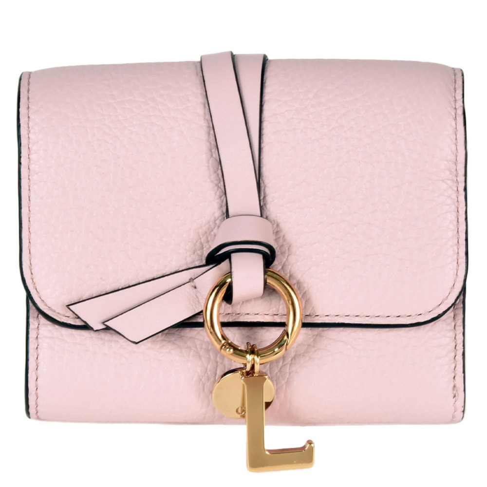 Chloé Chloe Small Trifold Wallet Leather CHC21WP718F57521 Misty Lavender Pink...
